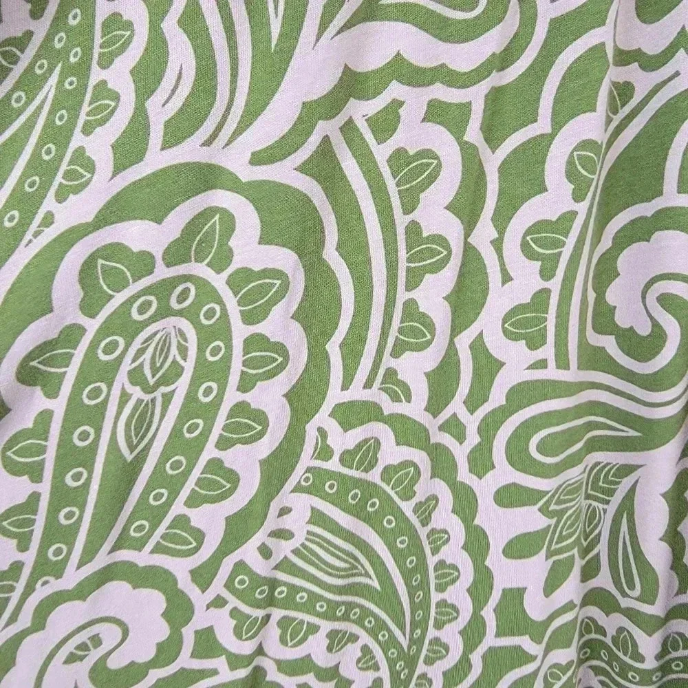 Boden Jersey Dress Paisley Print Wrap Front Capped Sleeve Stretch 4P